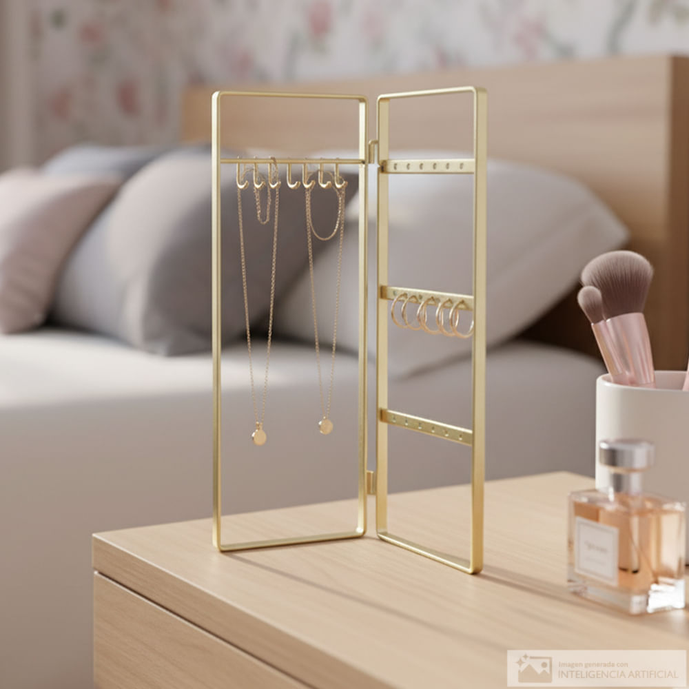 Joyero tipo exhibidor metálico 28 cm