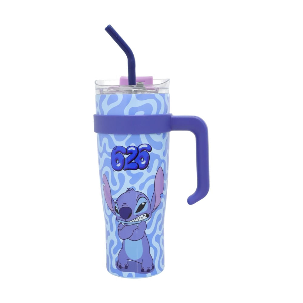 Termo Disney Stitch doble pared de acero inoxidable en 3D 1.2 litros