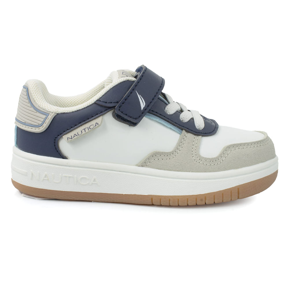 Zapato casual Nautica blanco con gris para niño bebé