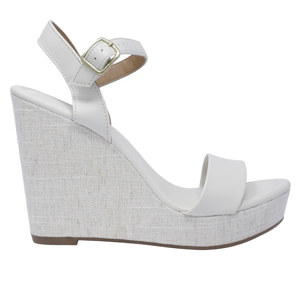 Sandalia casual Sabrina color blanco para mujer