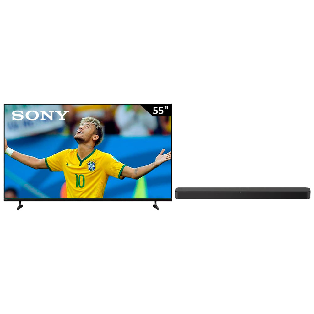 Pantalla Sony 55" (139.7 cm) LED UHD 4K HDR10 K-55S20M2 + Barra de sonido Sony HT-S100F
