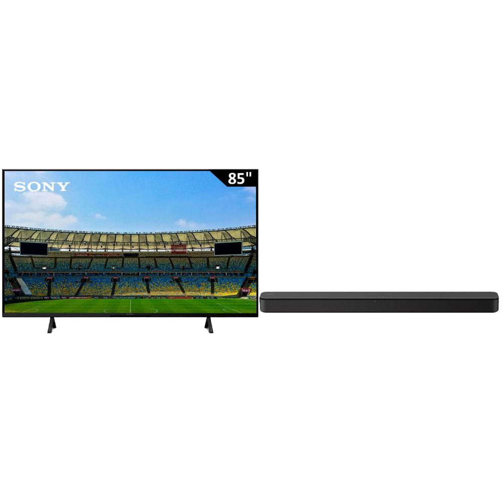 Pantalla Sony 85" (215.9 cm) LED UHD 4K HDR10 K-85S30LA8 + Barra de sonido Sony HT-S100F