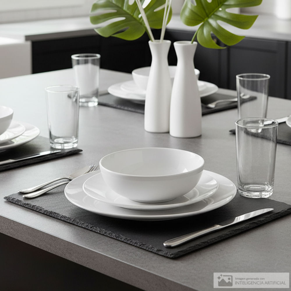 Vajilla Gibson Aspen de cerámica 12 piezas