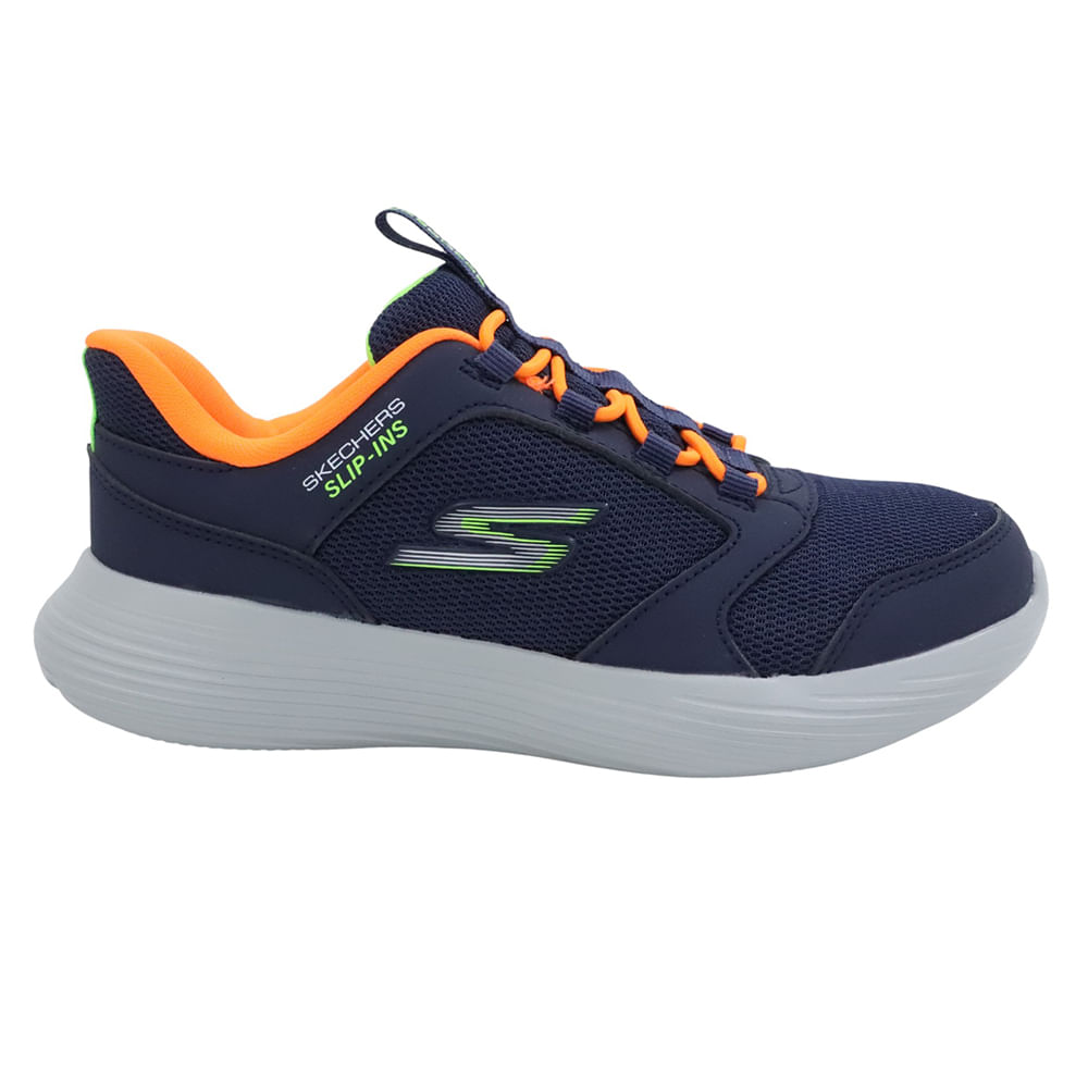 Zapato deportivo casual Skechers negro para niño