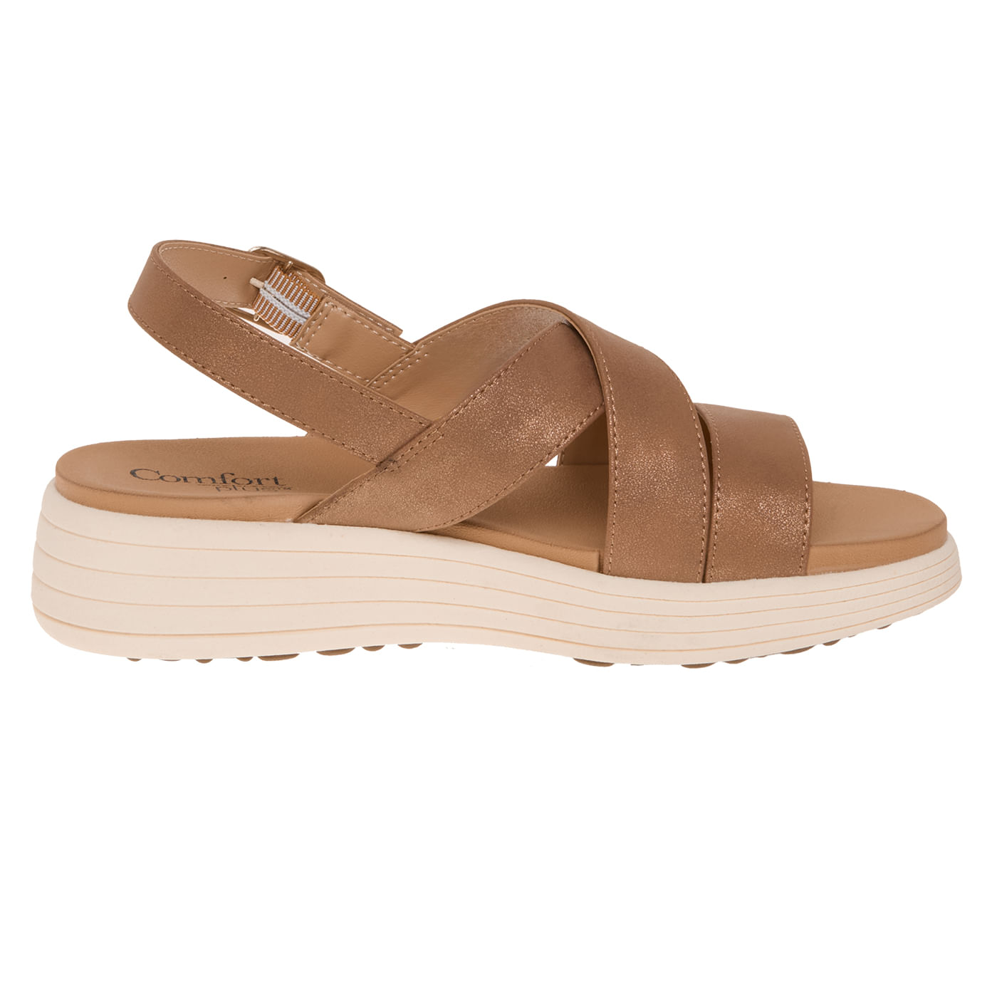 Sandalias Deportivas Milo Con Taco Tipo Cuña Para Mujer Bronce Comfort Plus 210632