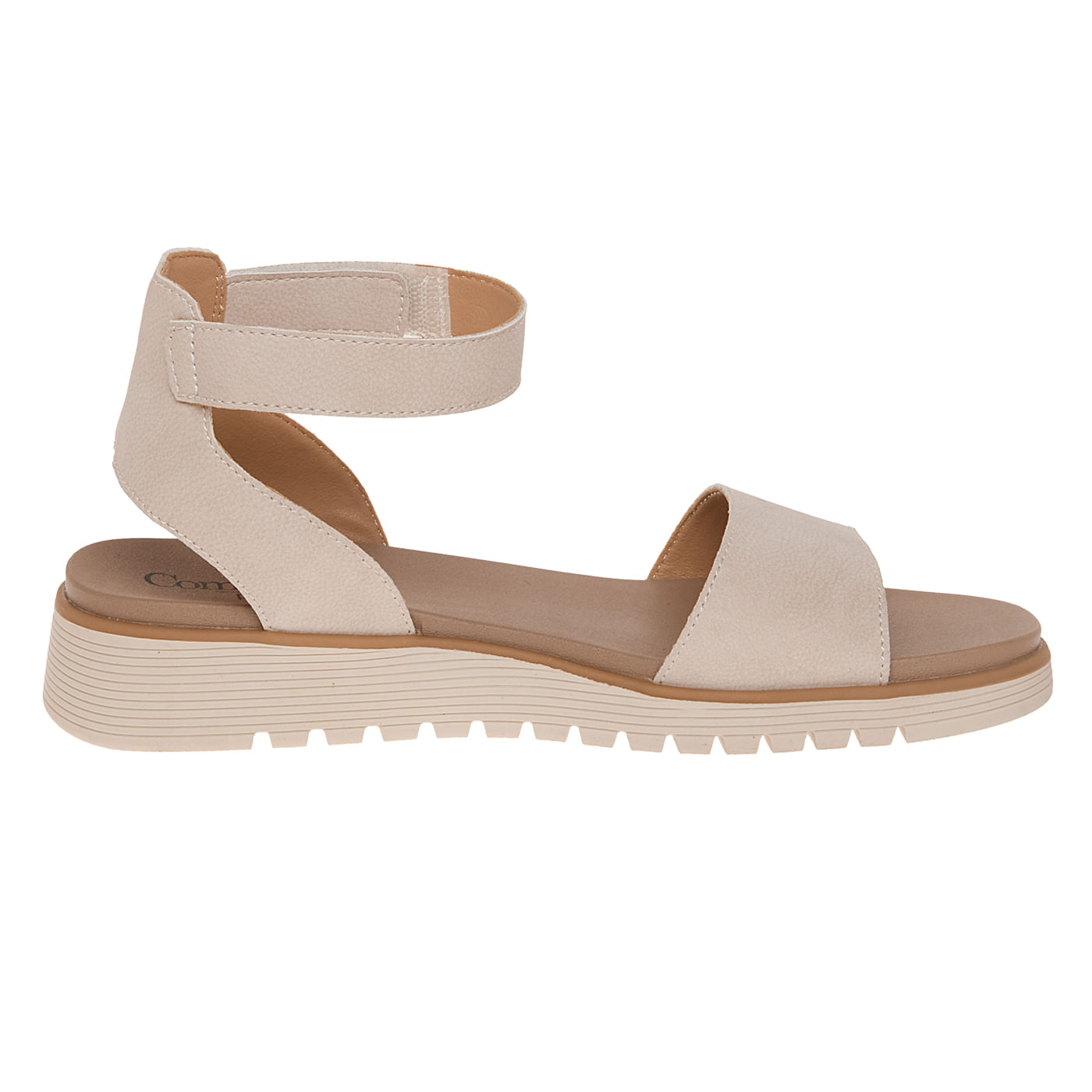 Sandalias Deportivas Neve Con Taco Tipo Cuña Para Mujer Beige Comfort Plus 210600