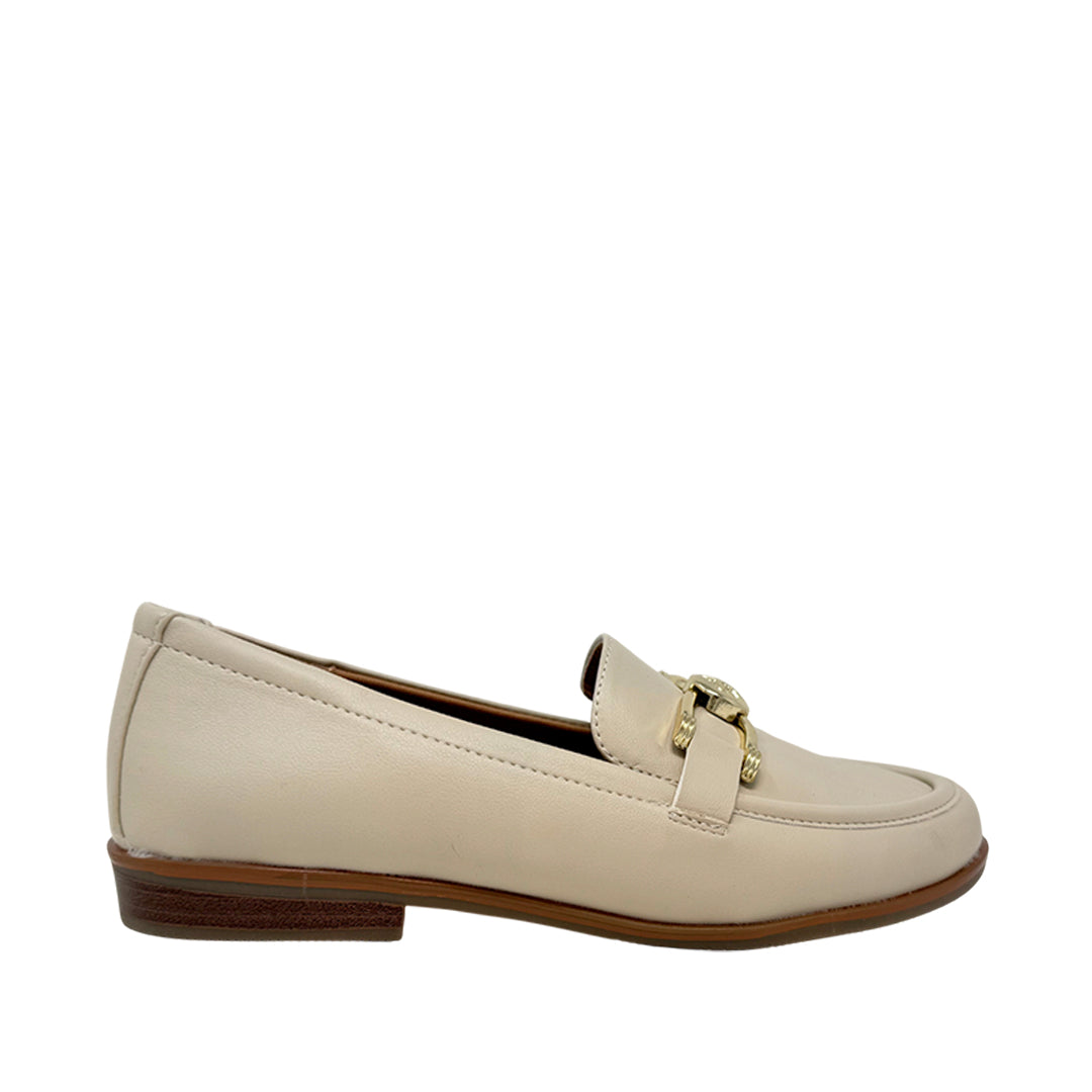 Mocasines Noden para mujer color hueso