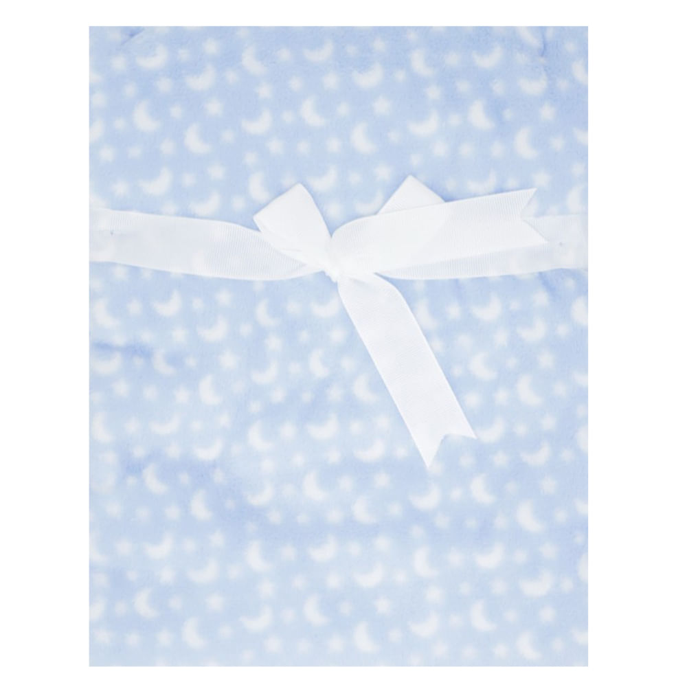 Frazada bicolor con estampado de estrellas para bebé