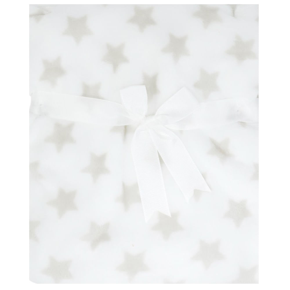 Frazada bicolor con estampado de estrellas para bebé