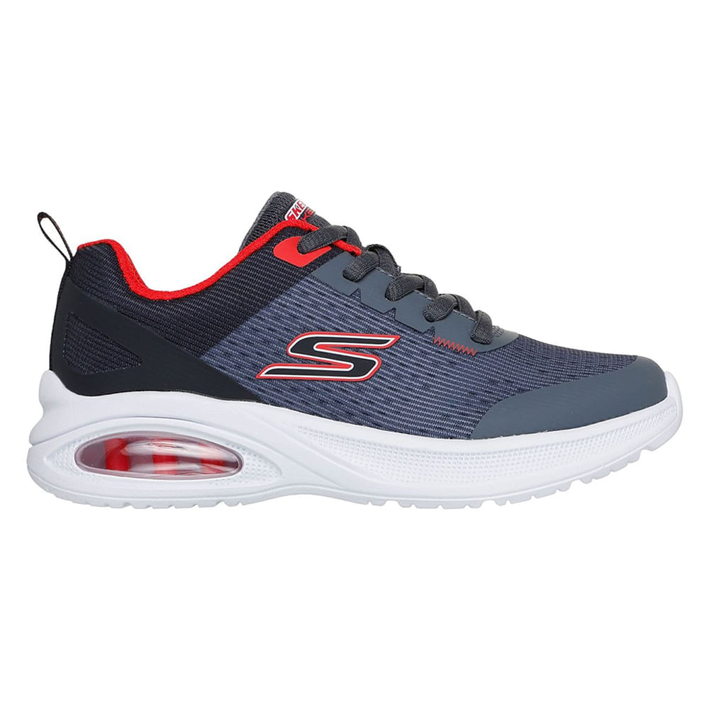 Zapato deportivo casual Skechers gris para niño