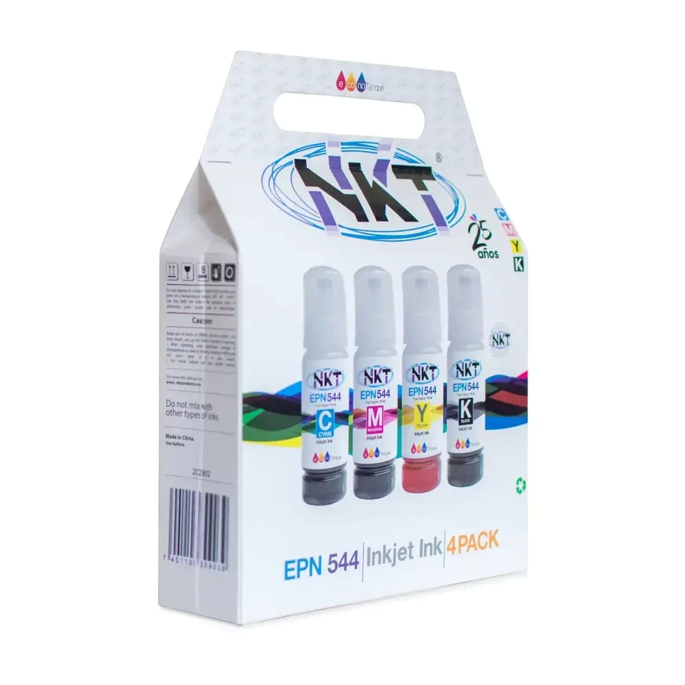 Tinta NKT 100ml 4pack equivalente Epson 544 Serie Ecotank