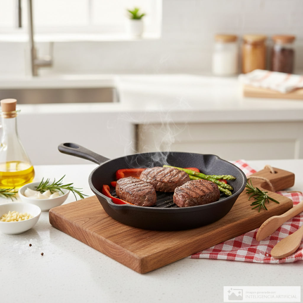 Sartén grill Hamilton beach hierro fundido 25 cm