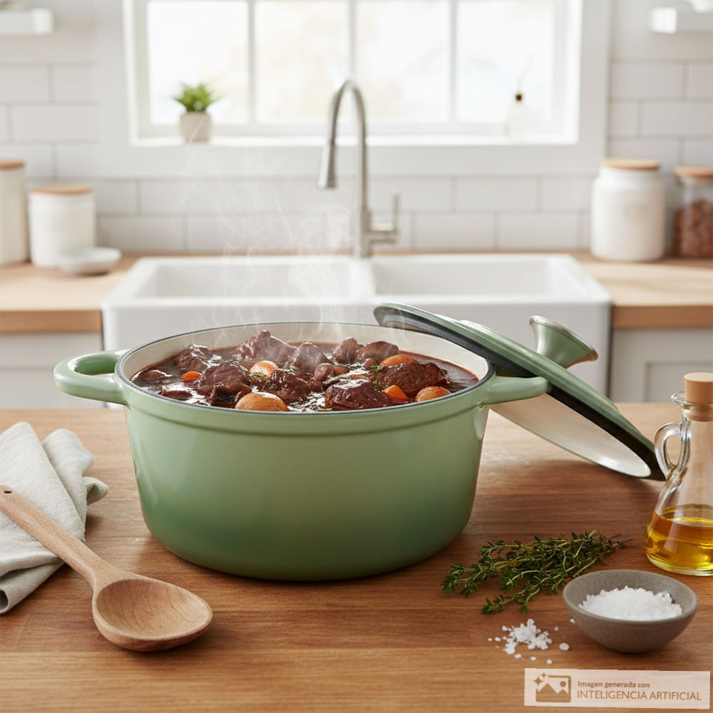 Olla con tapa Hamilton beach de hierro fundido 21 cm