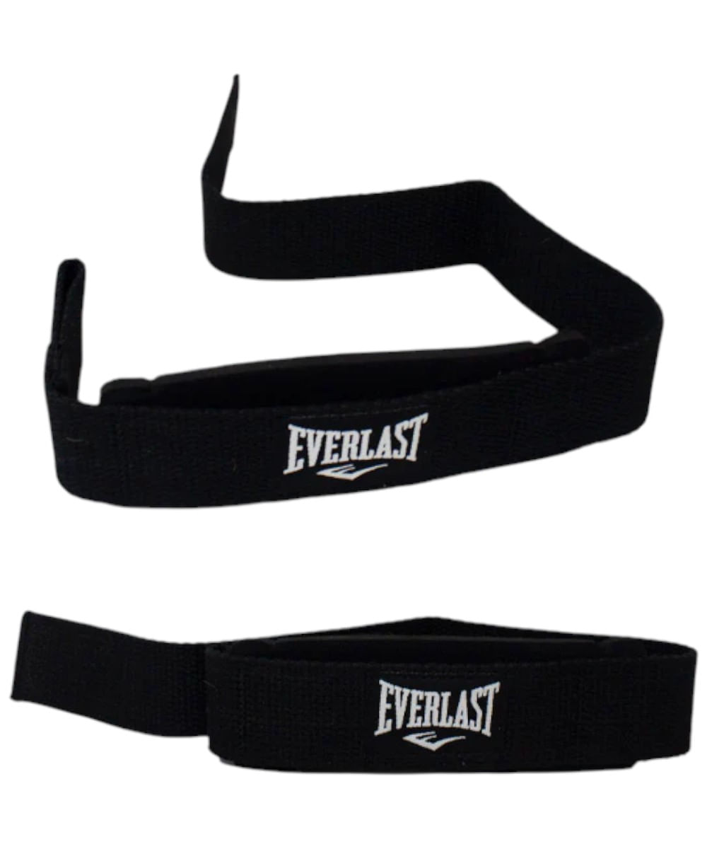 Straps para levantamiento de pesas Everlast negras