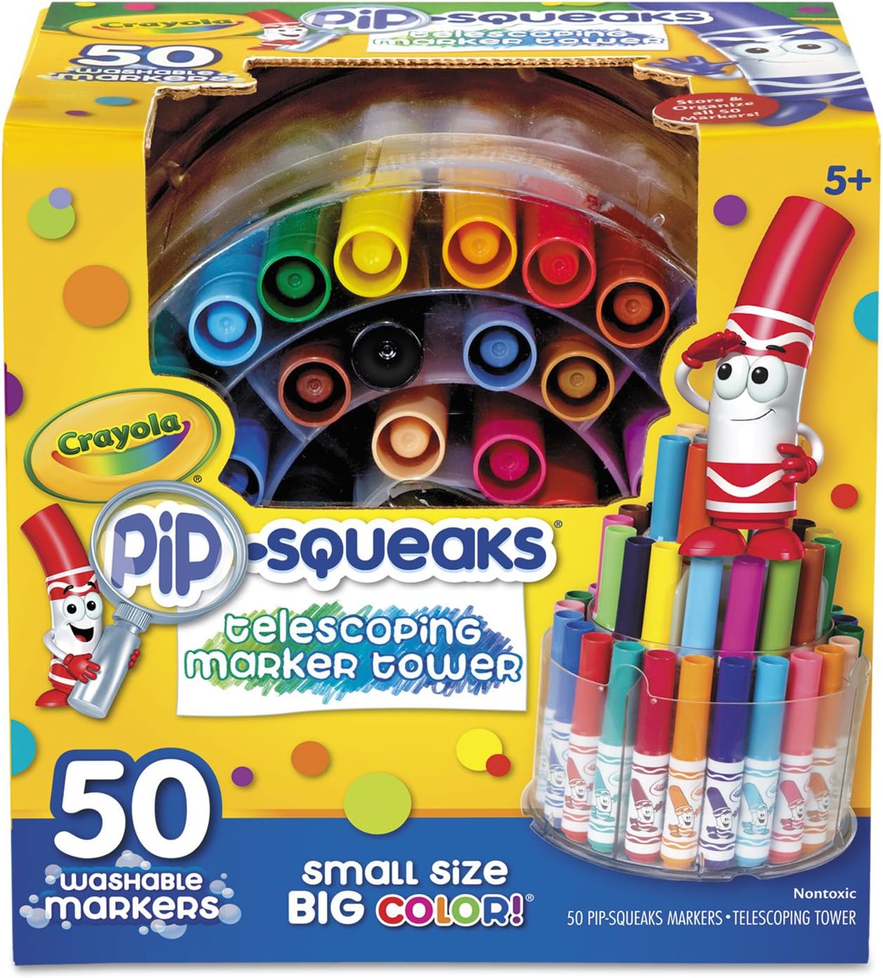 Torre de marcadores telescópica Crayola Pip-Squeaks (50 unidades)