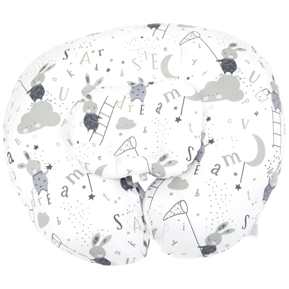 Almohada antirreflujo estampada para bebé