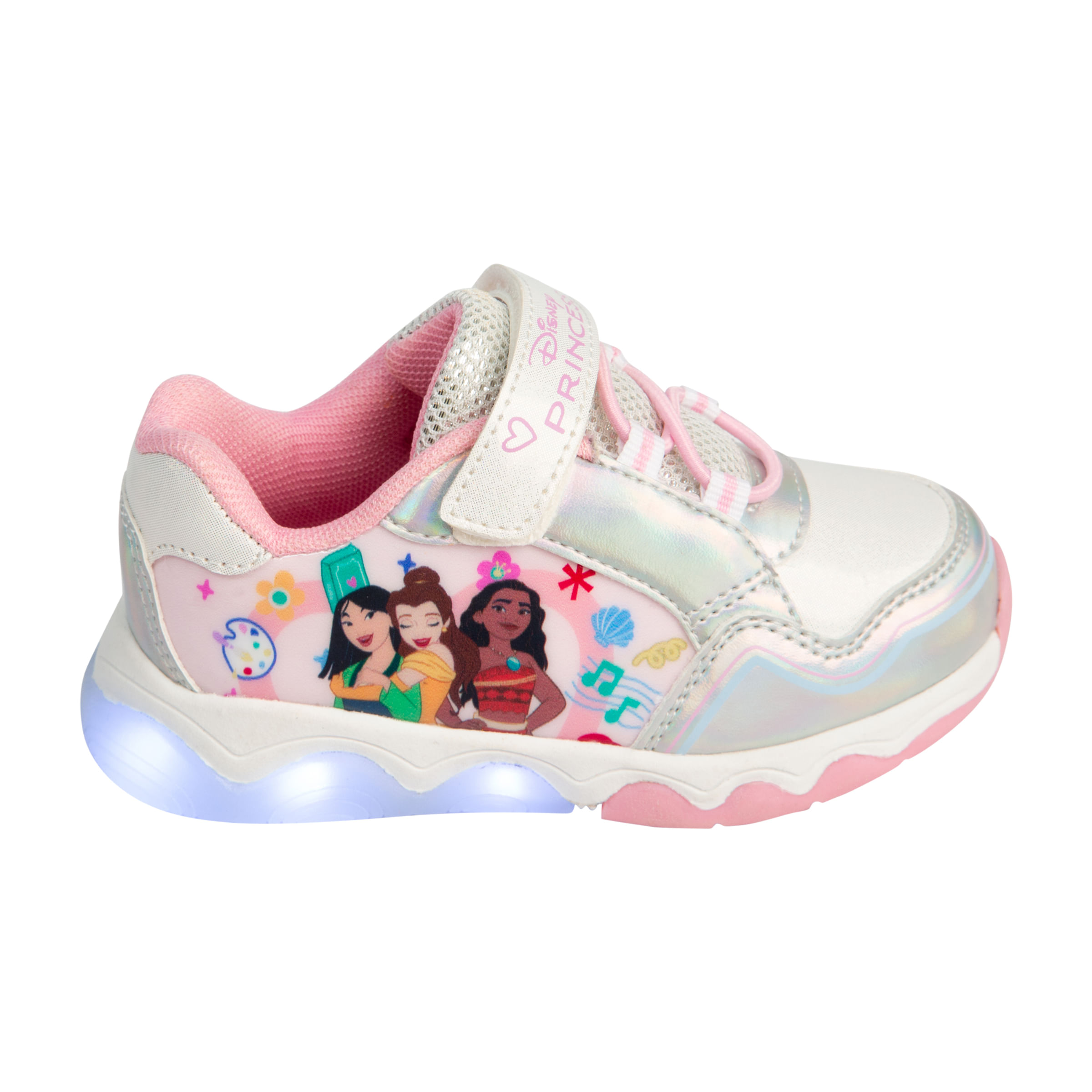 Zapatos Casuales Con Luces Para Niña Pequeña Blanco Disney 201398