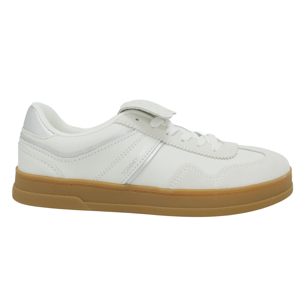 Zapato casual Tommy Hilfiger Greenwich color blanco/plateado para mujer