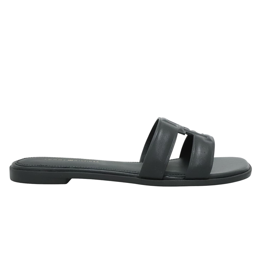 Sandalia casual Tommy Hilfiger color negro para mujer