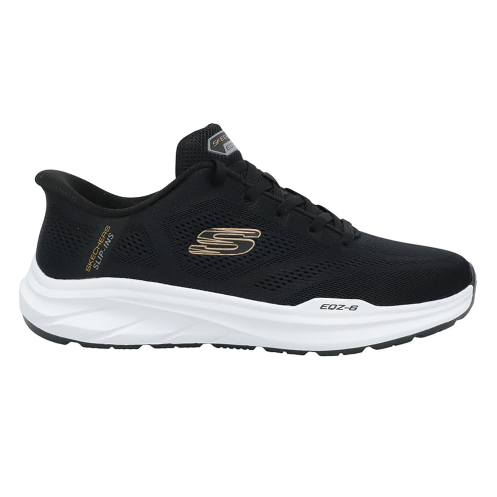 Zapato deportivo casual Skechers negro para hombre