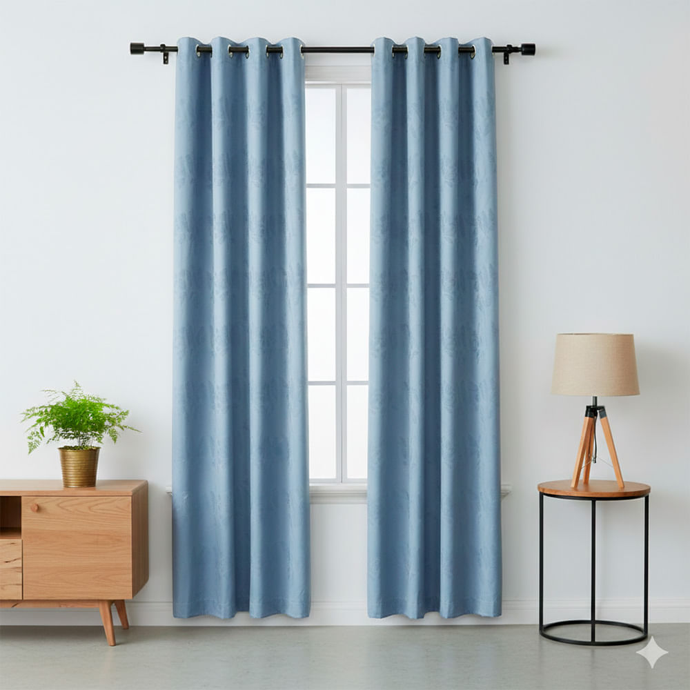 Cortina jacquard de poliéster 140x229 cm