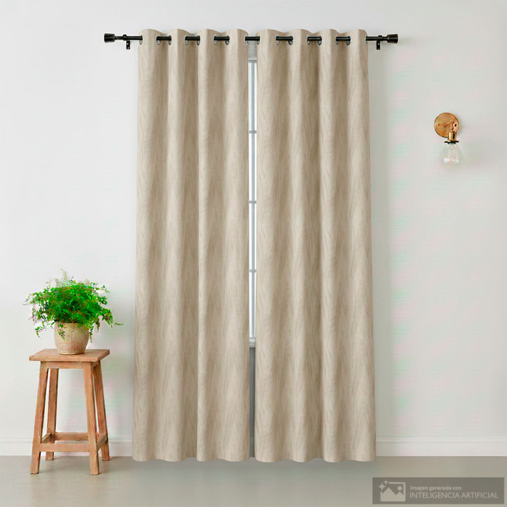 Cortina jacquard sólida de poliéster 120x140 cm