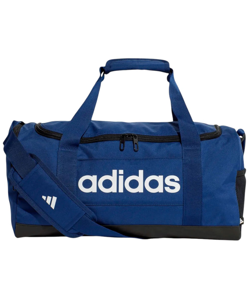 Maletín deportivo Adidas azul oscuro con blanco estampado