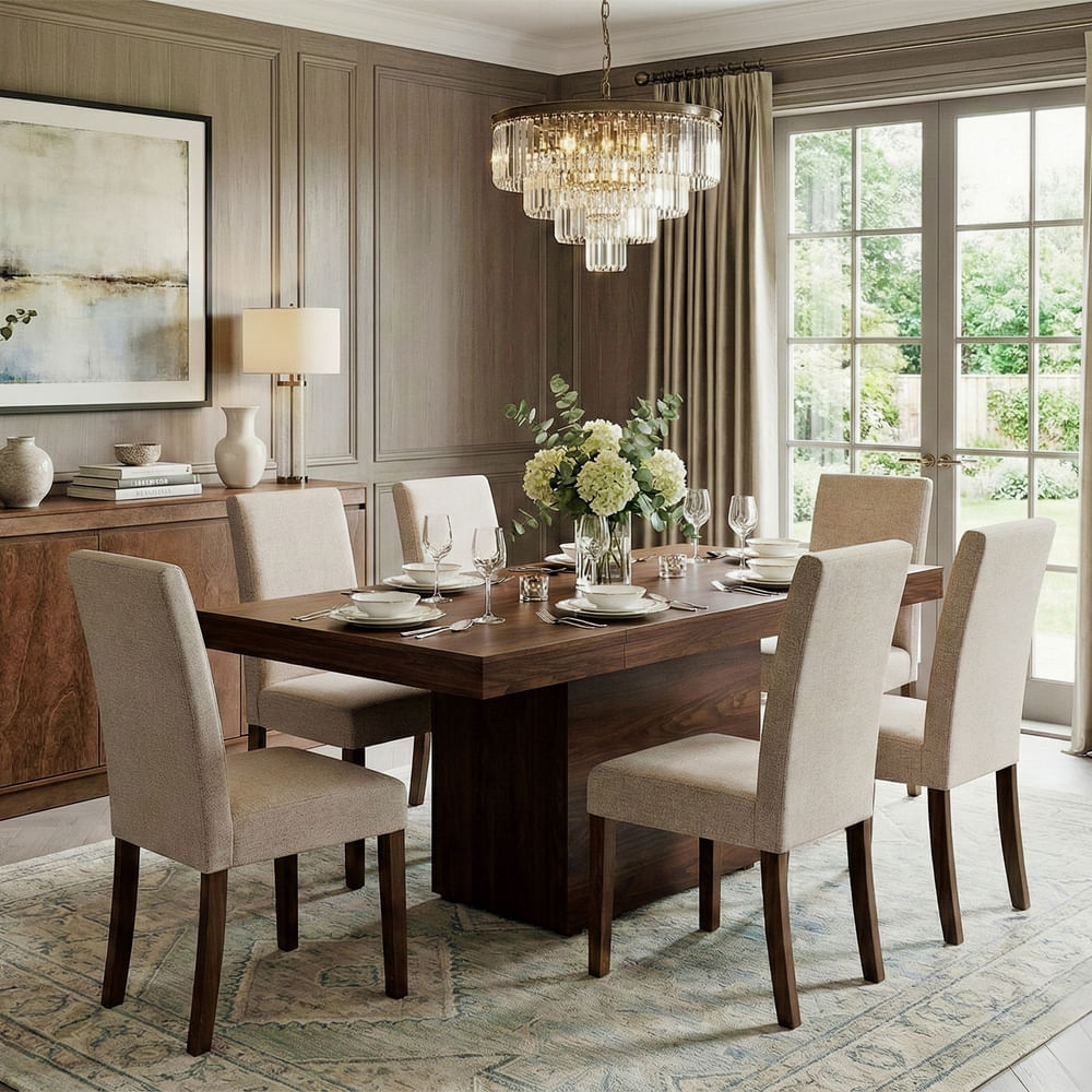 Juego de comedor 6 personas rectangular Monaco