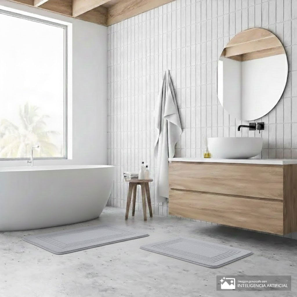 Set de 2 alfombras memory foam para baño