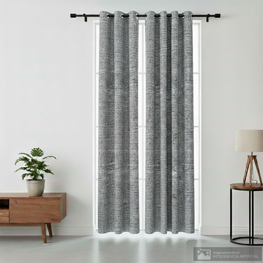 Cortina blackout jacquard essenzia de poliéster 140X229 cm