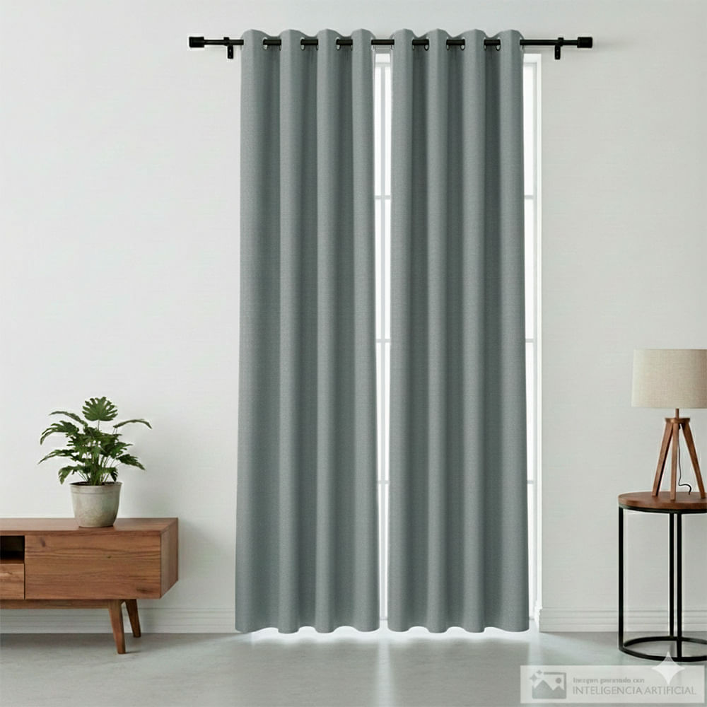 Cortina blackout sólida jacquard de poliéster 140x229 cm