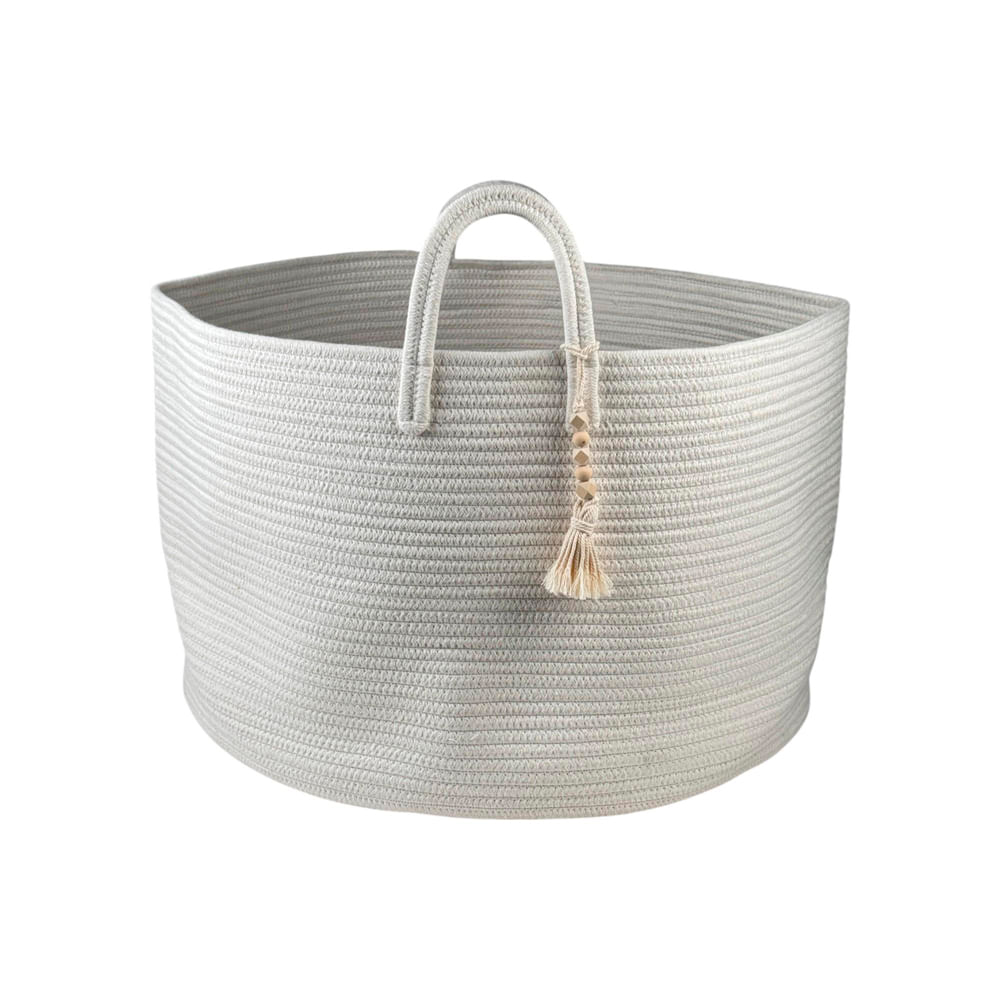 Cesta decorativa de algodón 55x35 cm