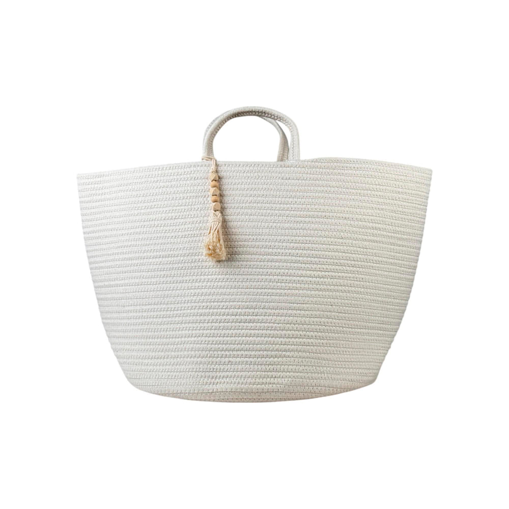 Cesta decorativa de algodón 40.5x35 cm