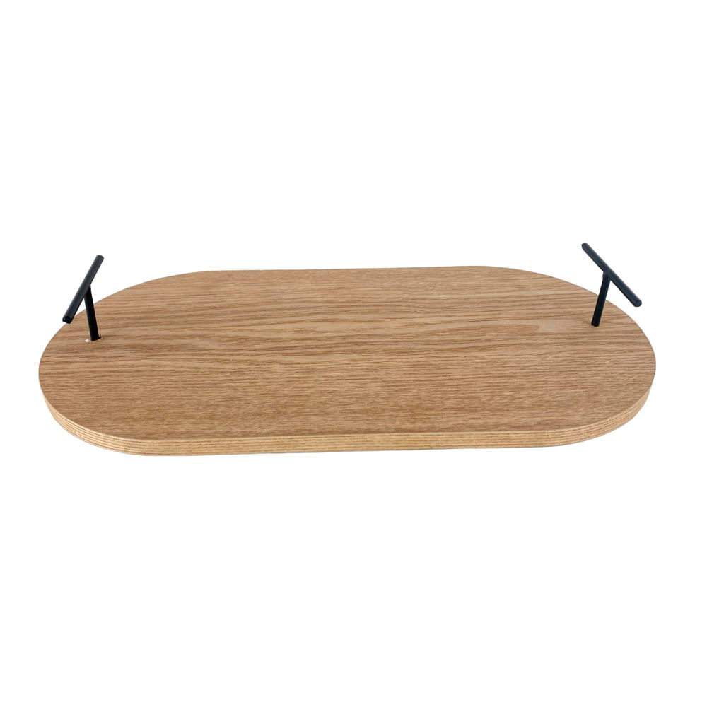 Bandeja decorativa de madera 39.5x19.8x5.8 cm