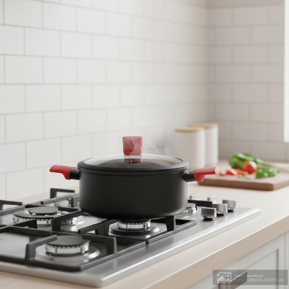 Olla H&H de aluminio con tapa colección Pulse induz 24 cm