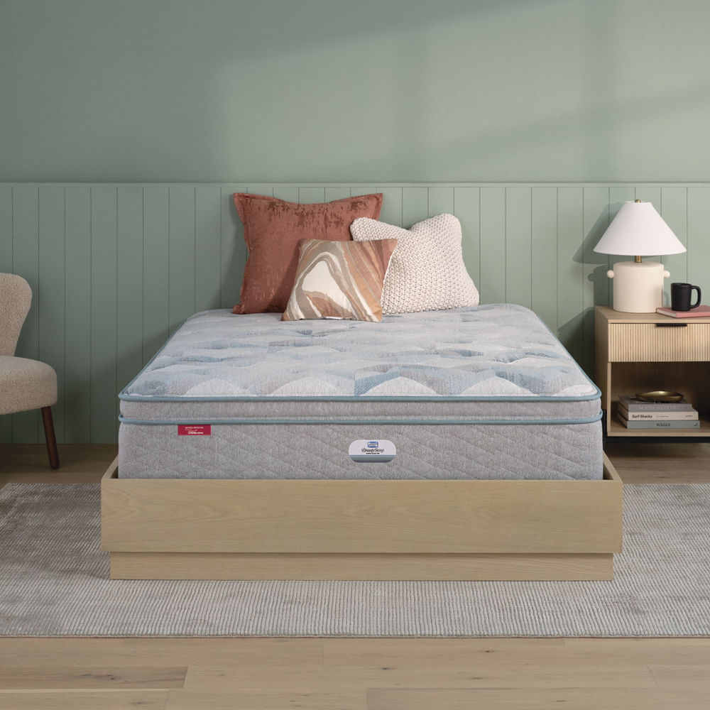 Cama Beauty sleep 2 en 1 Super Pillow top Plush confort suave Memory Gel