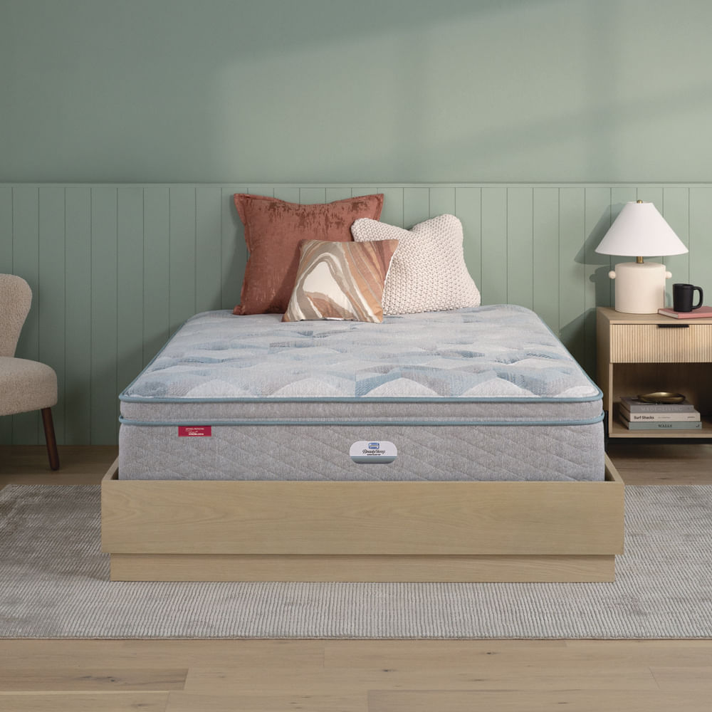 Cama Beauty sleep 2 en 1 Super Pillow top Plush confort suave Memory Gel