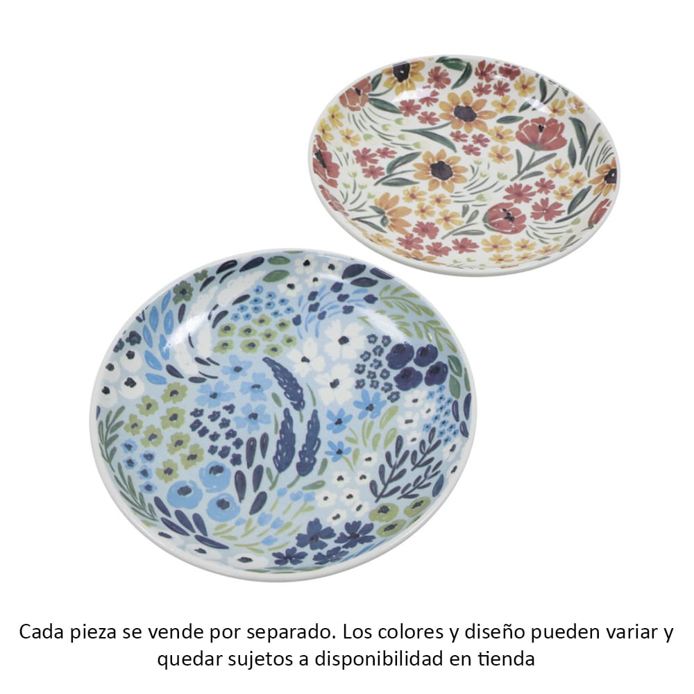 Joyero surtido de bandeja redonda con diseño floral 12 cm