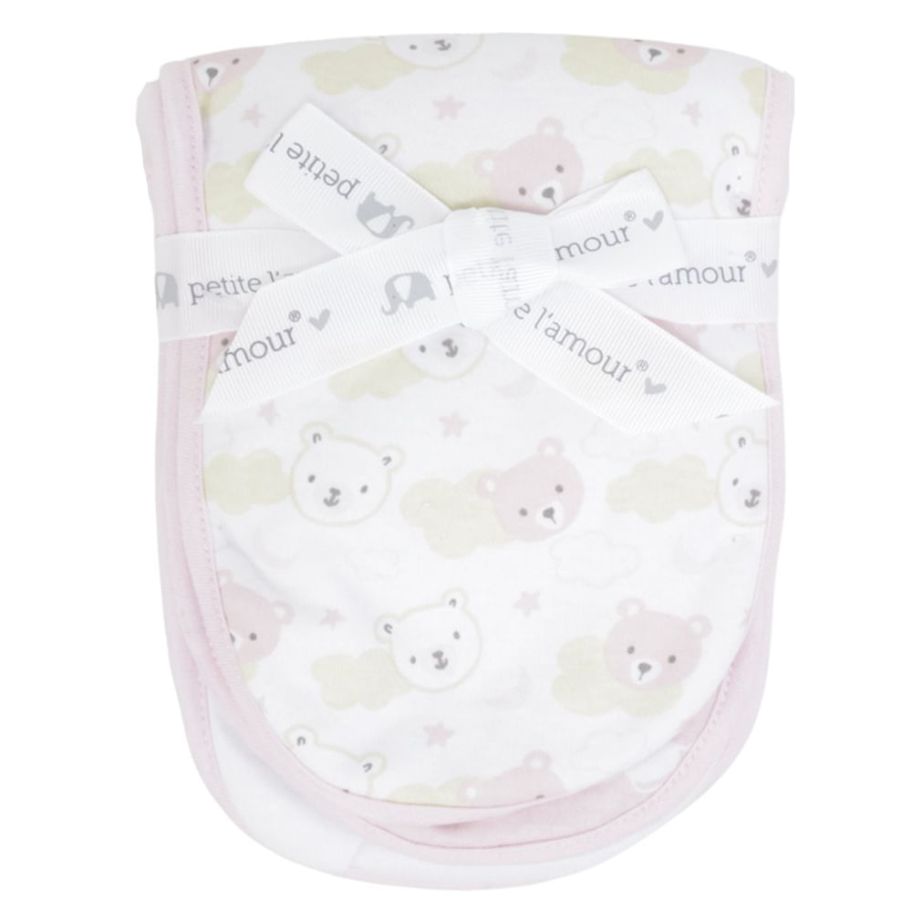 Set de 3 saliveros multicolor para bebé niña