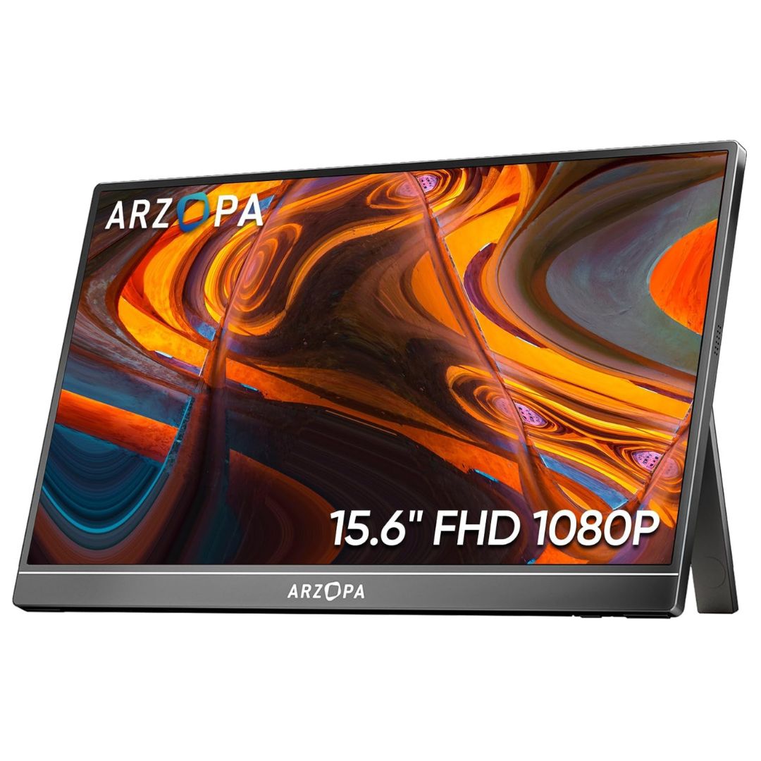 Monitor Portátil 15.6" 1080P FHD, USB-C HDMI, IPS, HDR, Pantalla Antirreflejo con Cubierta Inteligen