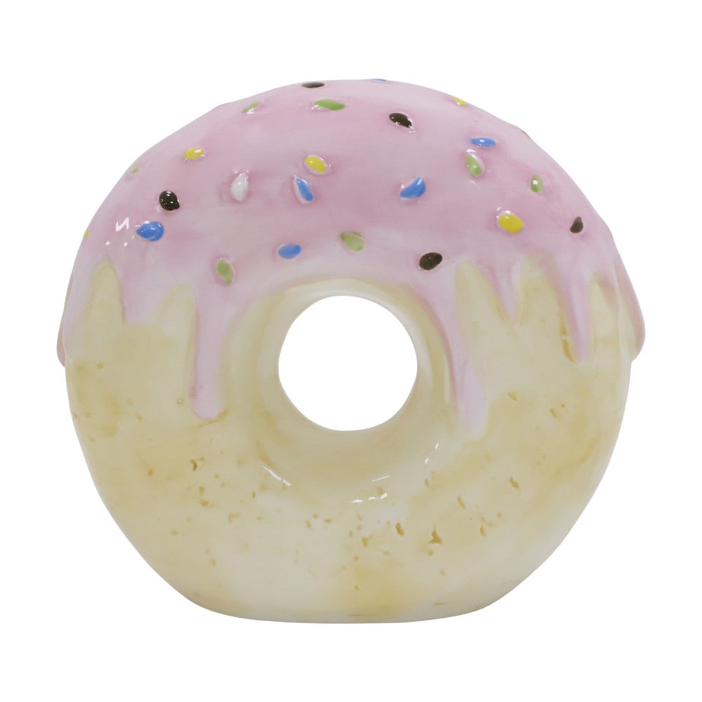 Alcancía infantil de cerámica diseño surtido con forma de dona 17x7 cm