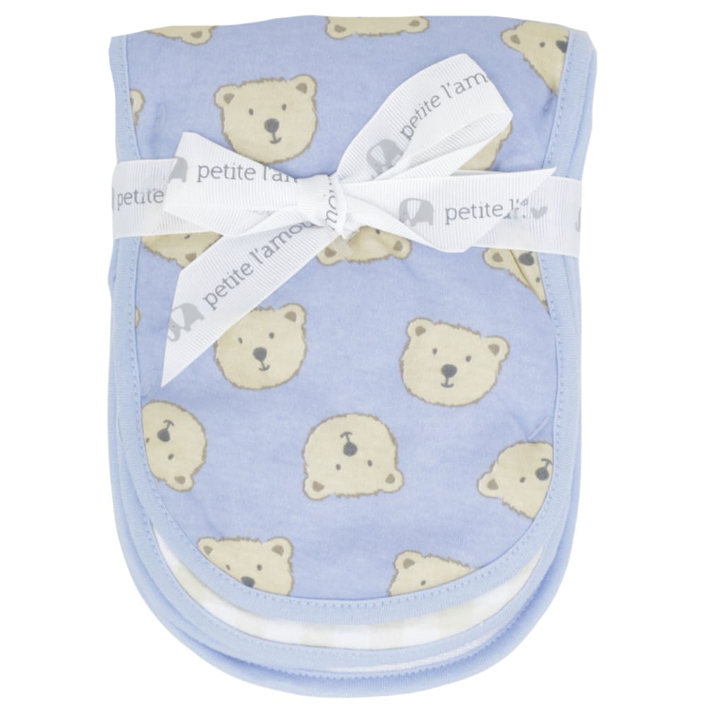 Set de 3 saliberos multicolor estampados para bebé