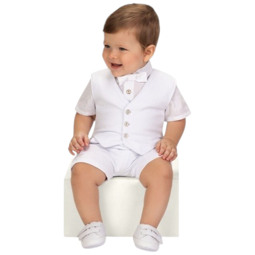 Conjunto de 3 piezas blanco para bebé niño