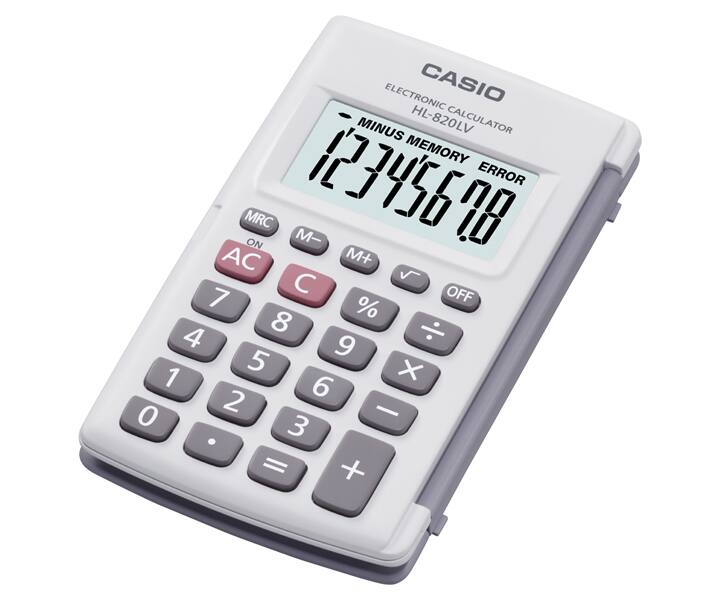 Calculadora práctica portátil blanca HL-820LV-WE
