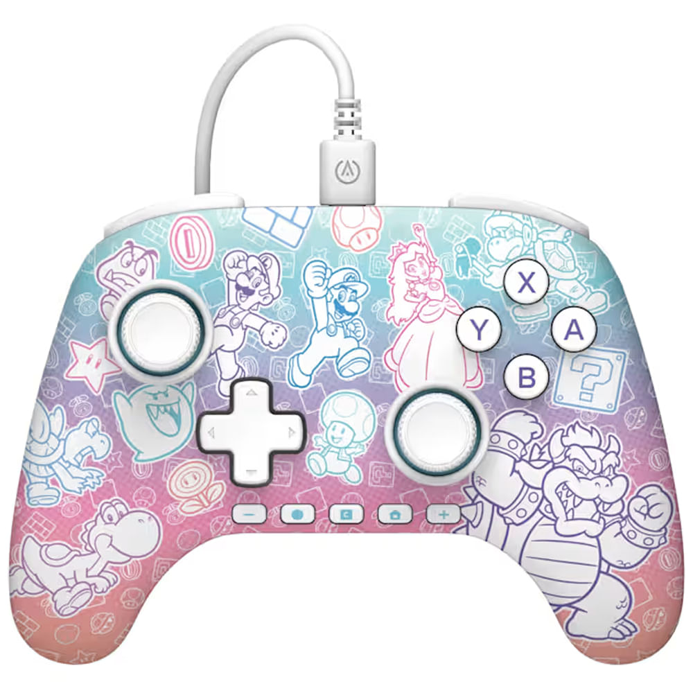 Control cableado Power-A Advantage para Nintendo Switch 2 - Reino Champiñón