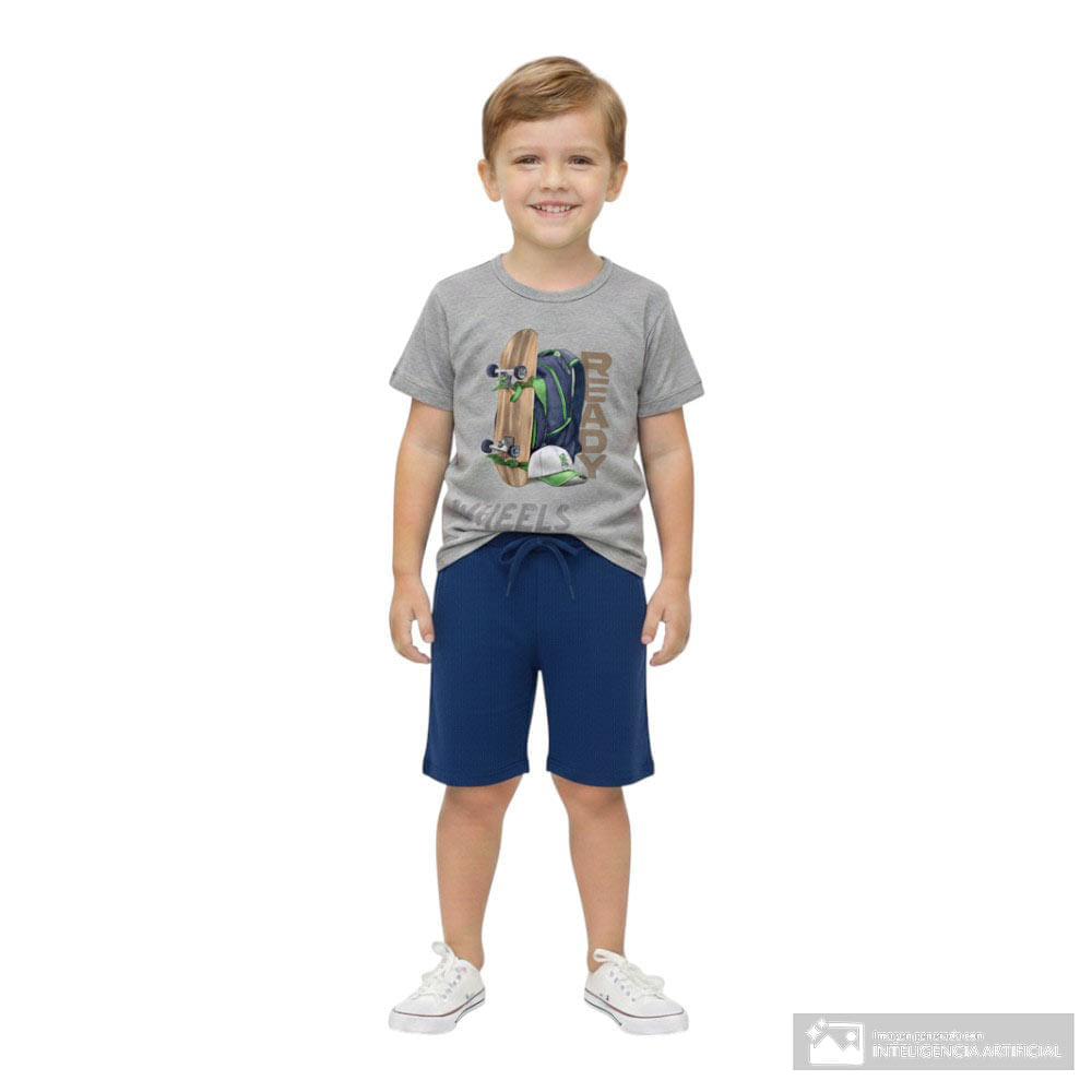 Conjunto de 2 piezas muticolor estampado para niño