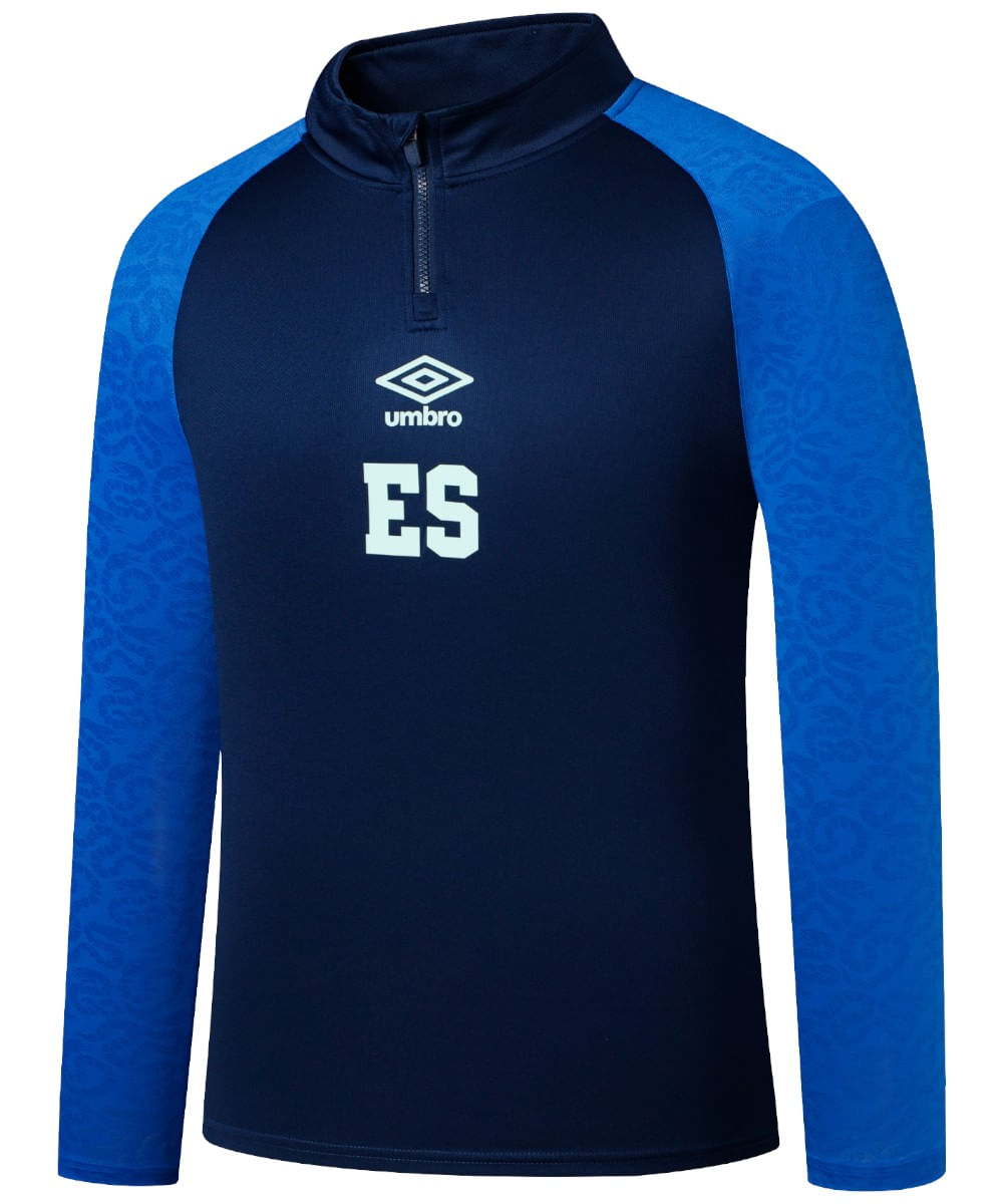 Camiseta deportiva Umbro Selecta 2026 navy color blocking para hombre CAMISETA DEPORTIVA M/L C/ZIPPER SELECTA 2026 NAVY XXL