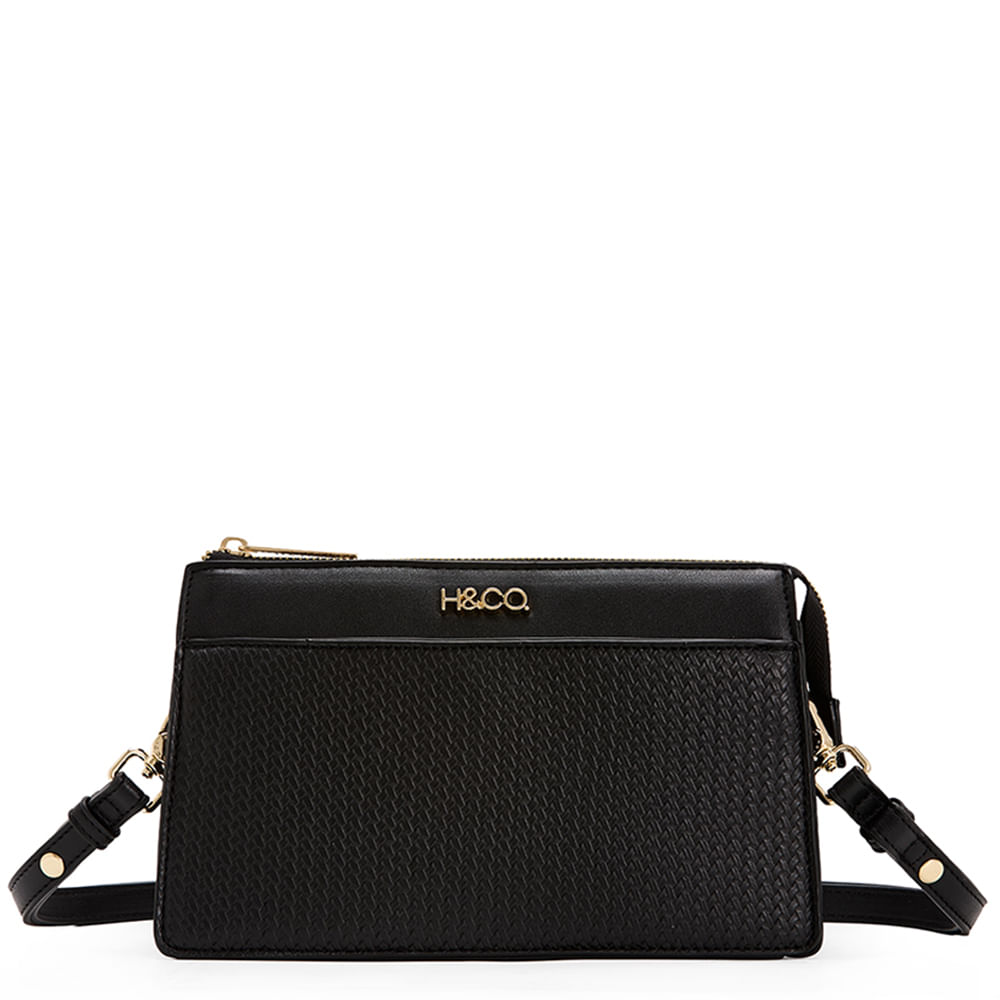 Cartera crossbody H&Co color negro para mujer