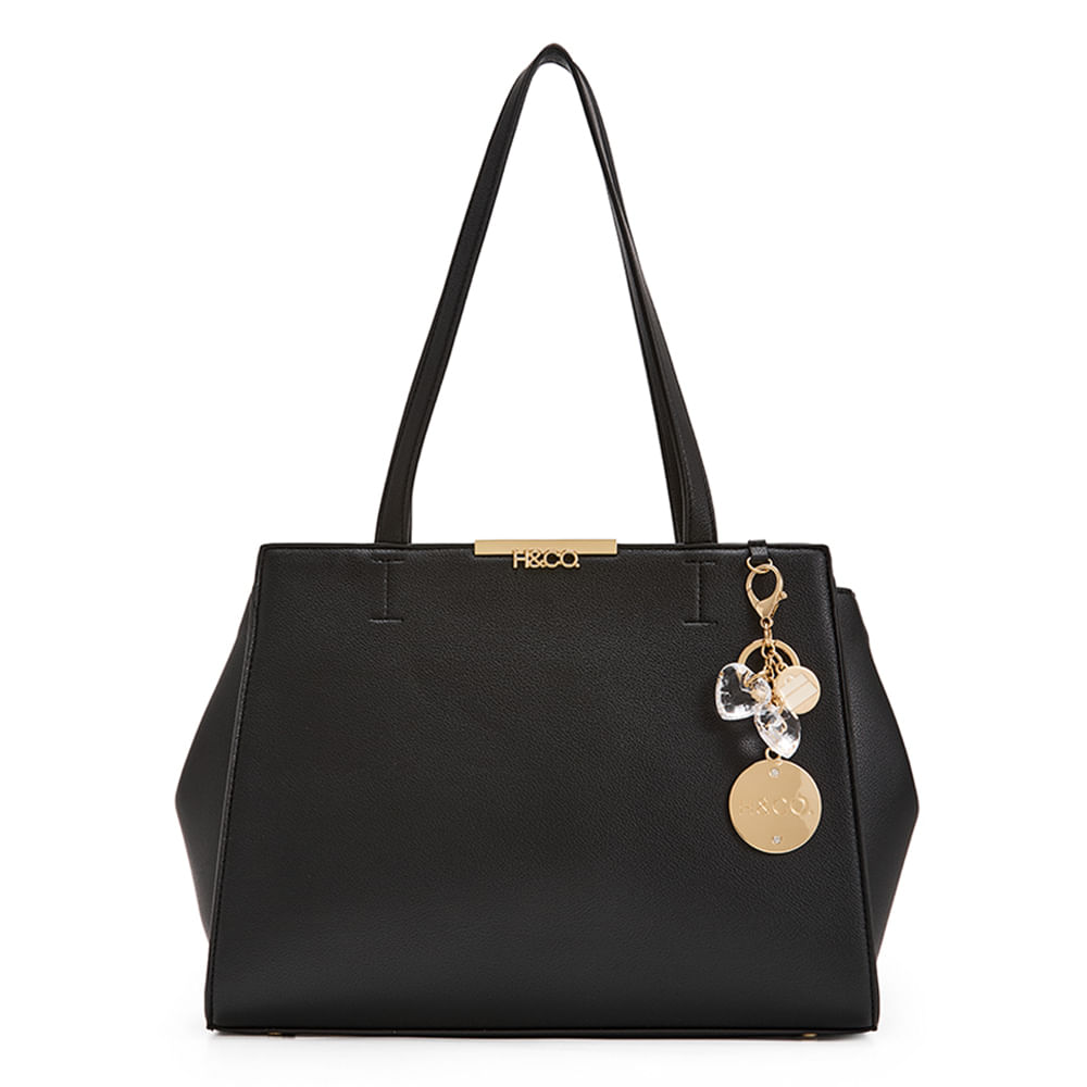 Cartera satchel H&Co color negro para mujer
