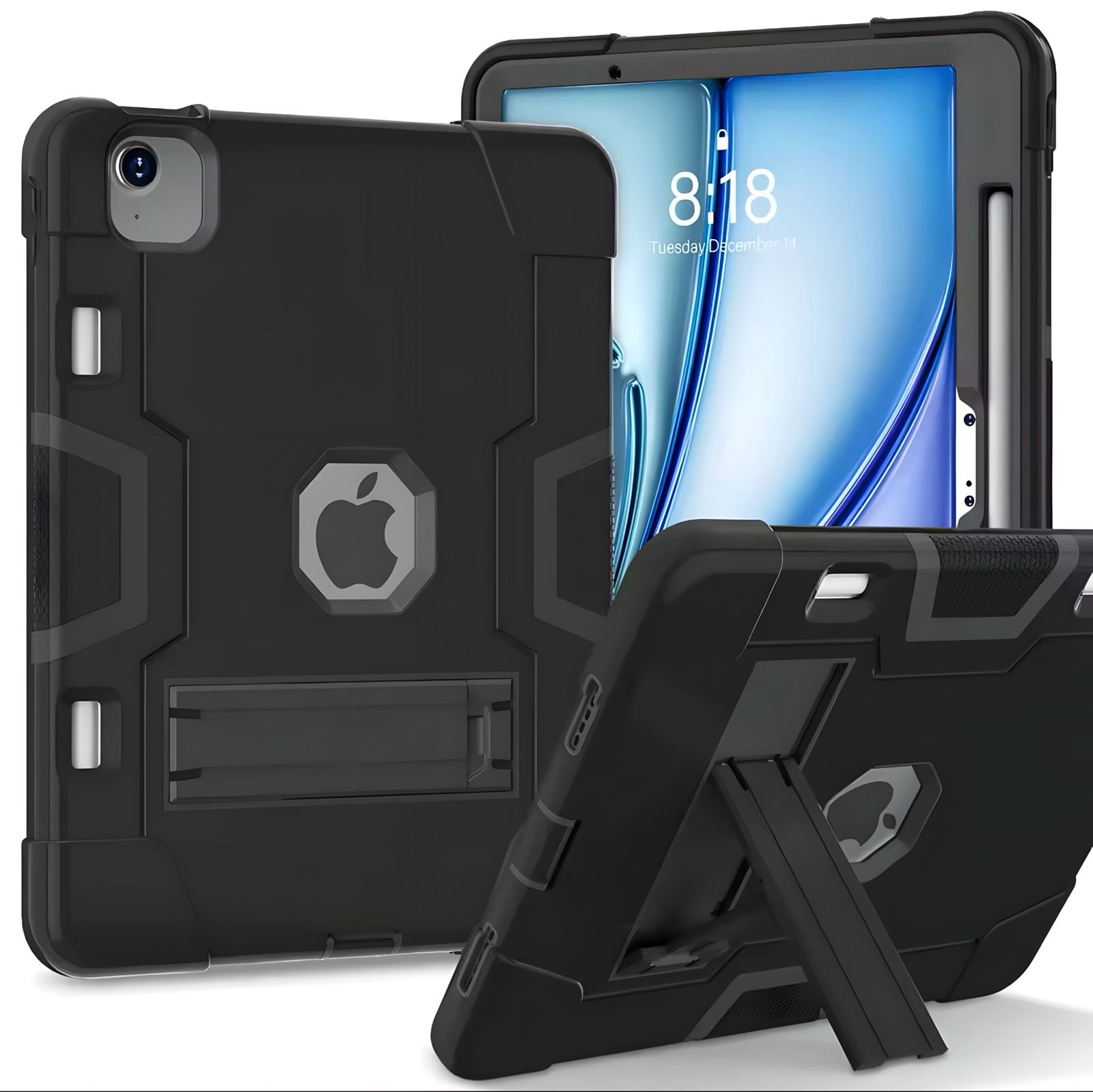Case protector con stand black para Apple iPad A16 11" 2025